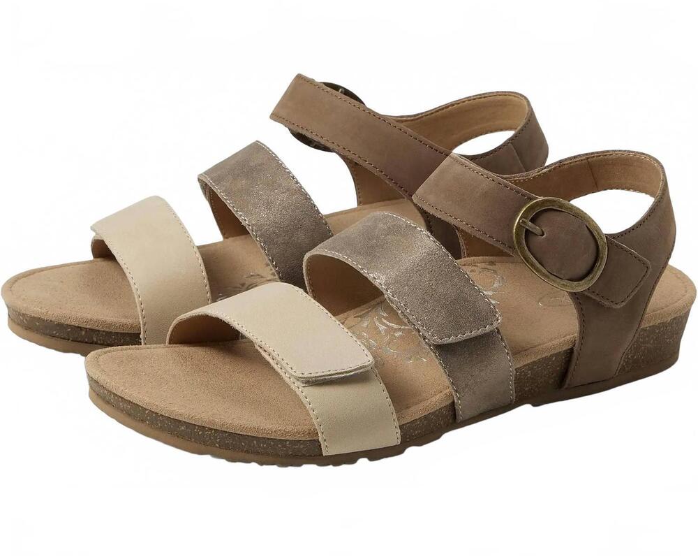 NEW AETREX women's lilly sandal in taupe